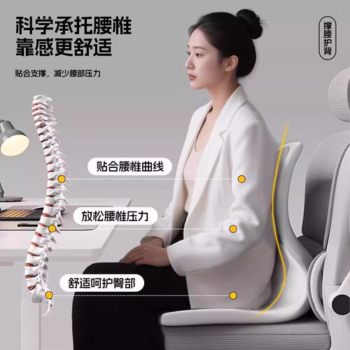 护腰久坐神器坐垫人体工学支撑座姿椅靠背办公室汽车腰椎撑腰正品 - 图0