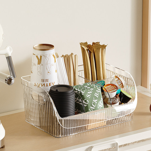 Transparent white cup holder storage box | purchase more than one person