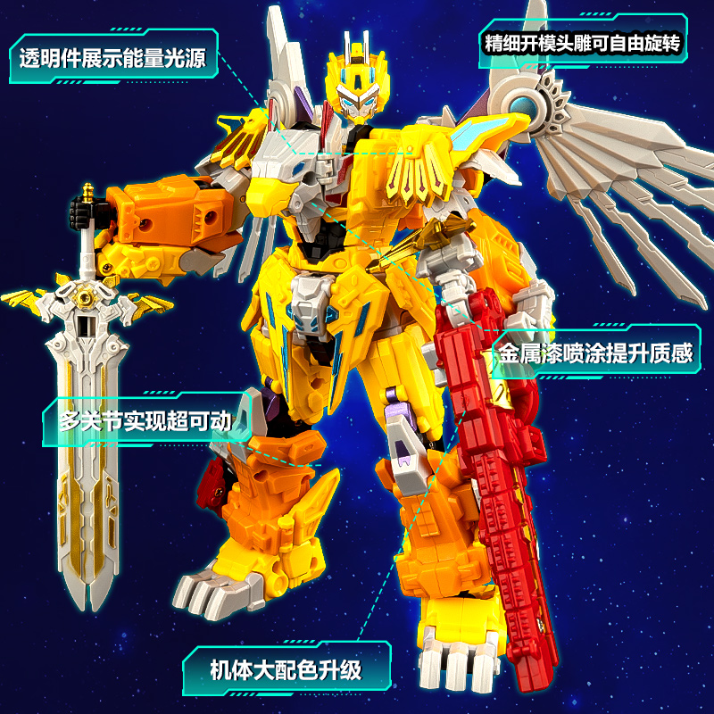 变形联盟6普力士汽车变形机器人机甲之星启之战儿童玩具男孩金刚5 - 图0