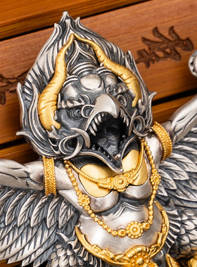 跨境藏式S925纯银原创银饰精工大鹏鸟民族风高级感国潮吊坠批发