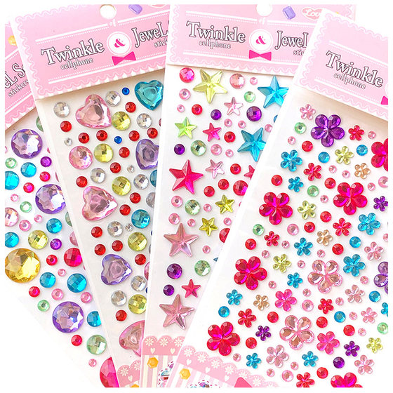 Children gem sticker crystal cartoon princess girl 3d