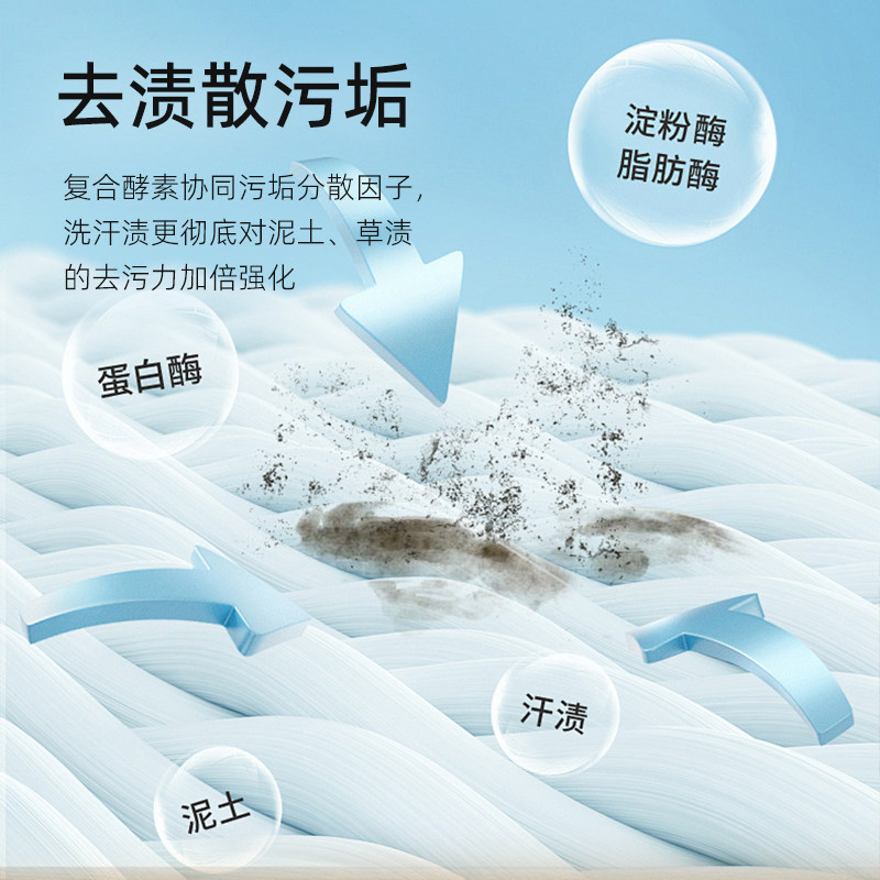 茶垢泡泡净3包+活氧去污彩漂粉3包+深层去污爆炸盐3包