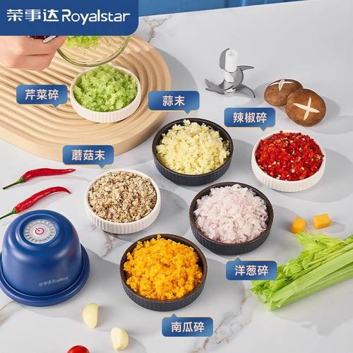 荣事达蒜泥神器打蒜器绞肉机电动压碎家用搅拌机料理机蒜蓉蒜末机 - 图0