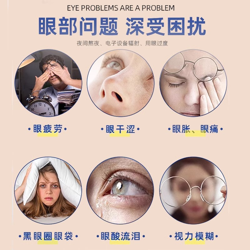 叶黄素蒸汽眼罩缓解眼疲劳热敷睡眠蒸手发热气加热按摩干涩护眼贴 - 图0