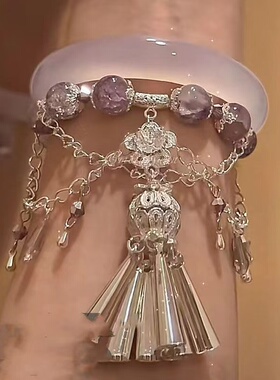 「西域圣女 」苗疆异域铃铛流苏手链多层新中式汉服配饰中国风女