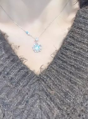轻奢月光石项链精致星星新款高级感锁骨链海洋之心小众女款设计