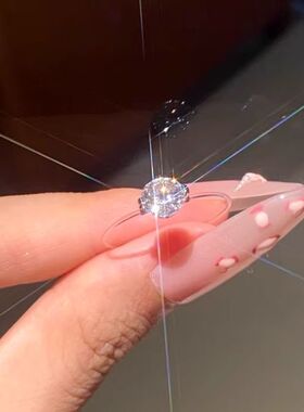 人鱼之泪钻戒轻奢简约高级爆闪