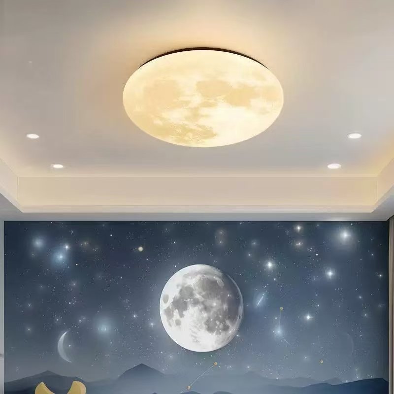 led吸顶灯月球卧室灯极简星球网红现代简约浪漫星空背景氛围防蚊,淘宝优惠券,粉丝福利购,淘宝优惠卷