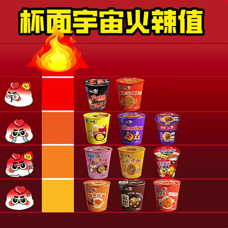 良品壹面奶油芝士等多口味火鸡面6桶装杯面方便面泡面随泡随享