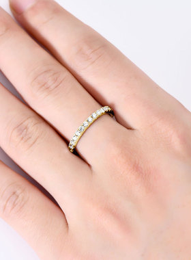 小红书新款网红ins莫桑石戒指不掉色小众设计925纯银指环情侣对戒