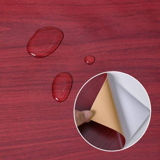 家具翻新贴膜木纹贴纸衣柜贴门贴纸自粘桌面加厚防水防潮壁纸仿木