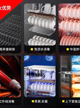 新款消毒柜商用饭店餐饮大容量双门厨房家用餐具碗筷消毒烘干碗柜