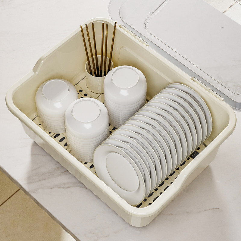 厨房置物架装碗筷收纳盒碗碟沥水架家用放碗箱碗盘收纳架台面碗柜,淘宝优惠券,粉丝福利购,淘宝优惠卷