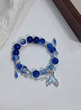 义梦人鱼陷落鱼尾流苏蝴蝶手链女高级感简约轻奢手串梦蝶手饰