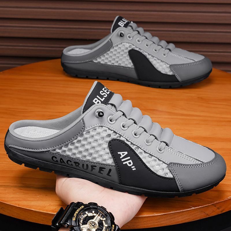 2025新款凉鞋男鞋透气男士懒人一脚蹬无后跟镂空运动包头凉拖鞋,淘宝优惠券,粉丝福利购,淘宝优惠卷