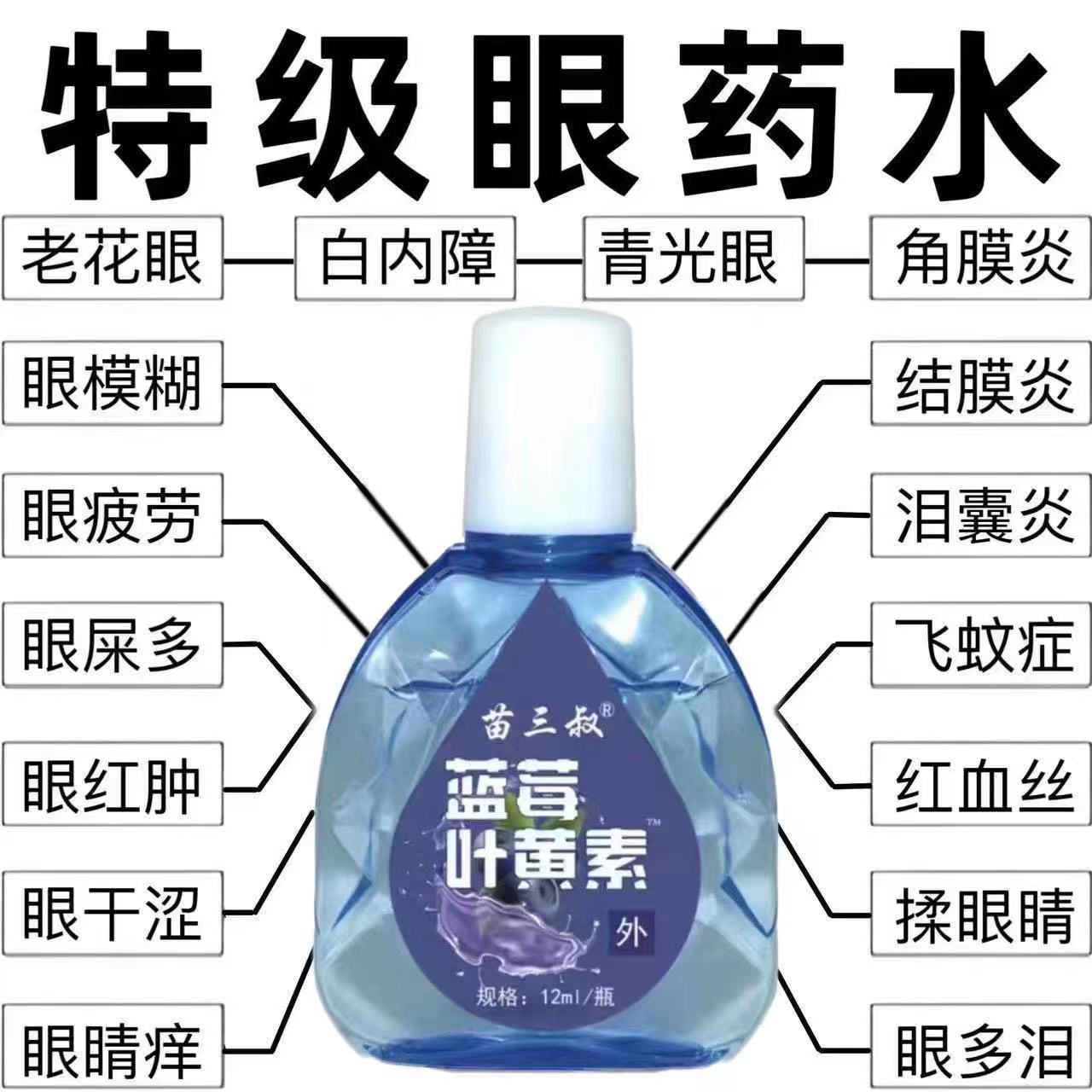蓝莓叶黄素滴眼液成人眼药水缓解眼睛疲劳干涩视力模糊专用护眼 - 图2