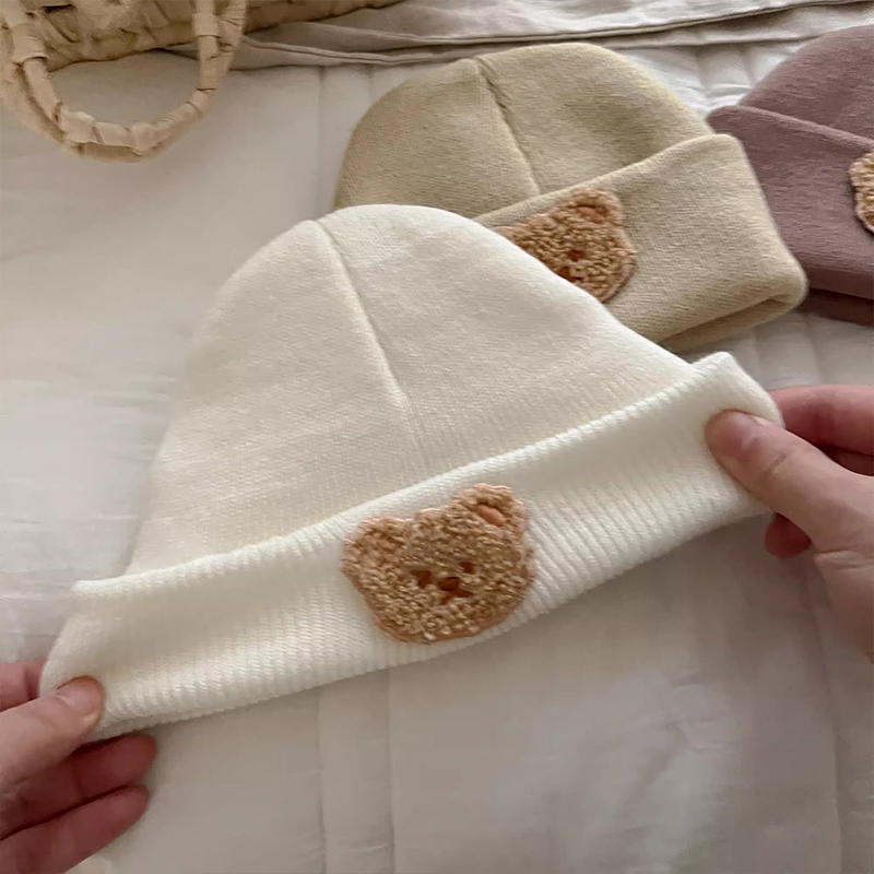 儿童帽子秋冬季可爱小熊毛线帽男女宝宝婴幼儿超萌保暖套头针织帽,淘宝优惠券,粉丝福利购,淘宝优惠卷