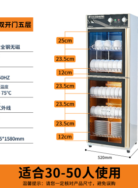 商用消毒柜双门立式大容量