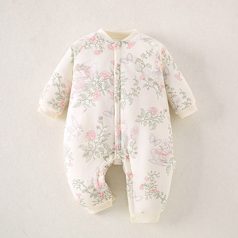 婴儿衣服秋冬季夹棉连体衣婴幼儿宝宝冬装男宝保暖外出服加厚棉衣,淘宝优惠券,粉丝福利购,淘宝优惠卷