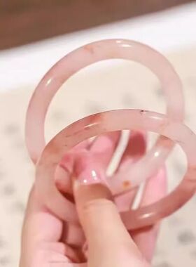 2026新品桃花酿手镯浪漫橘子汽水温润气质手镯送礼镯子新年礼物