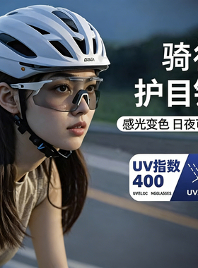 骑行眼镜感光变色日夜两用户外