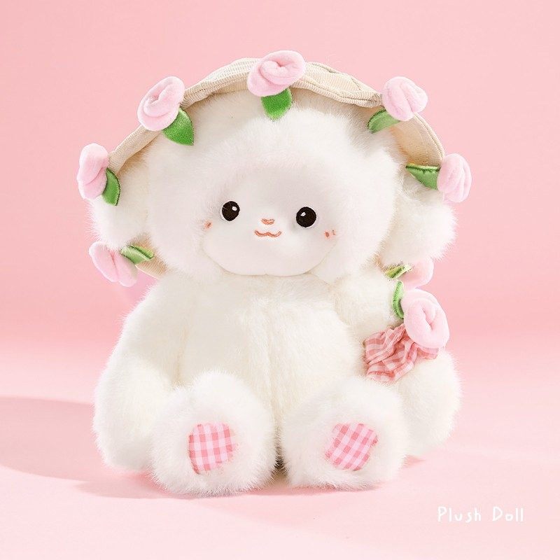 玫瑰花小羊玩偶可爱卡通手部可磁吸毛绒公仔玩具送女朋友创意礼物,淘宝优惠券,粉丝福利购,淘宝优惠卷