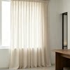 Modern simple light luxury door curtain polyester cotton solid color simple ins style home fabric living room bedroom semi-blackout curtain