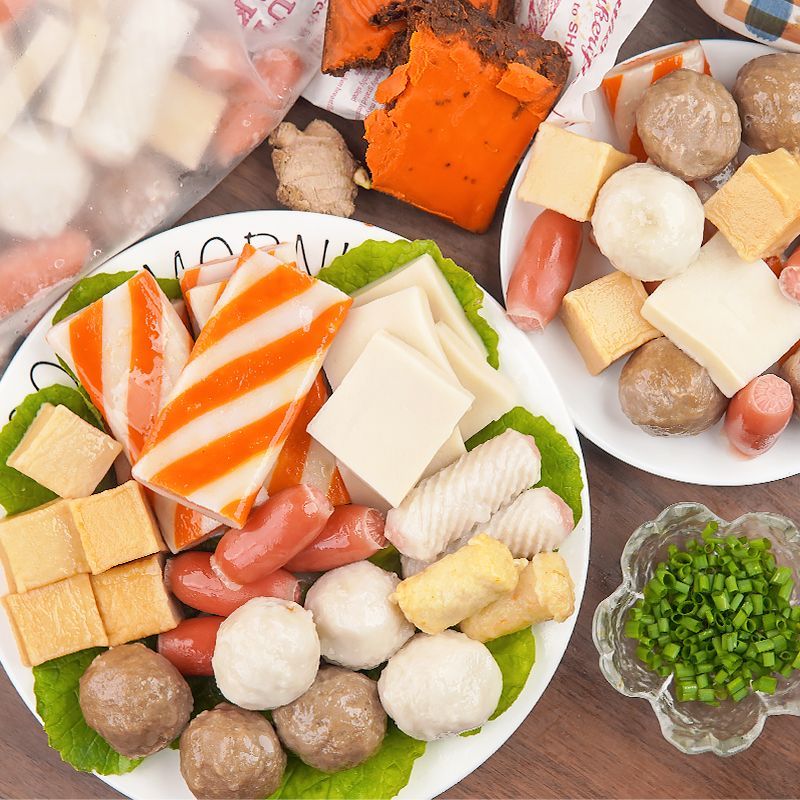 Hot pot meatballs combo pack mixed beef meatballs Oden Malatang barbecue ingredients base set assorted