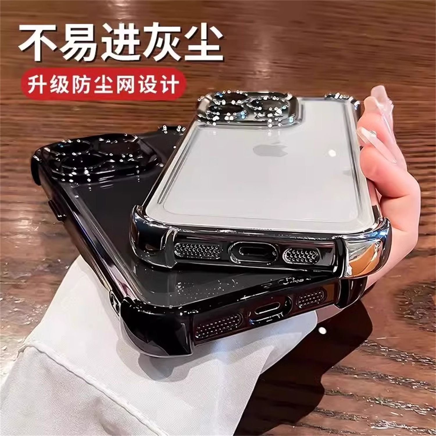 气囊适用苹果15promax手机壳新款iphone15透明14全包13防摔1214pro情侣15pro高级感max保护套ip11不发黄自带 - 图2