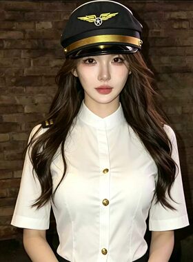 辣妹风黑色海军帽制服cos神器