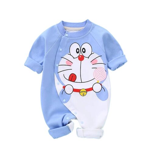 婴儿衣服外出春秋男女宝宝连体衣新生儿可爱纯棉长袖打底超萌哈衣 - 图3