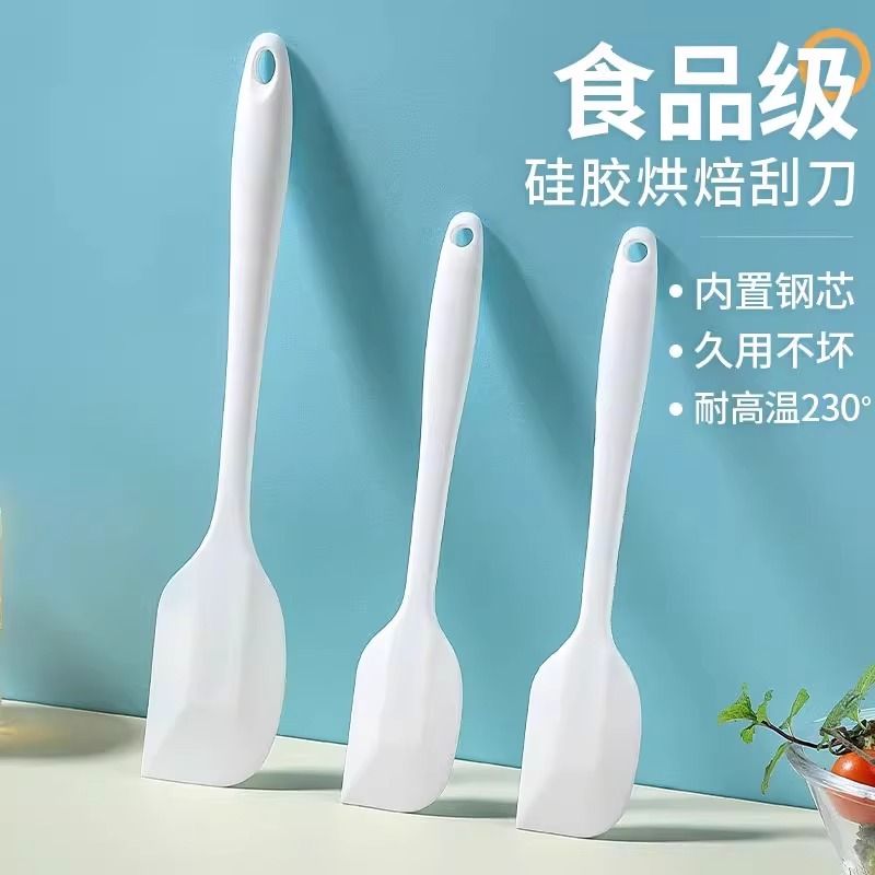 食品级硅胶刮刀耐高温烘焙家用蛋糕抹刀搅拌工具奶油铲子烘培油刷-图0