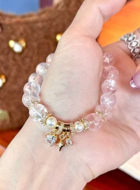 金粉世家~粉色串珠手链女招桃花转运手链2025新款旺人缘净化磁场