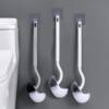 Long handle S-shaped elbow toilet brush