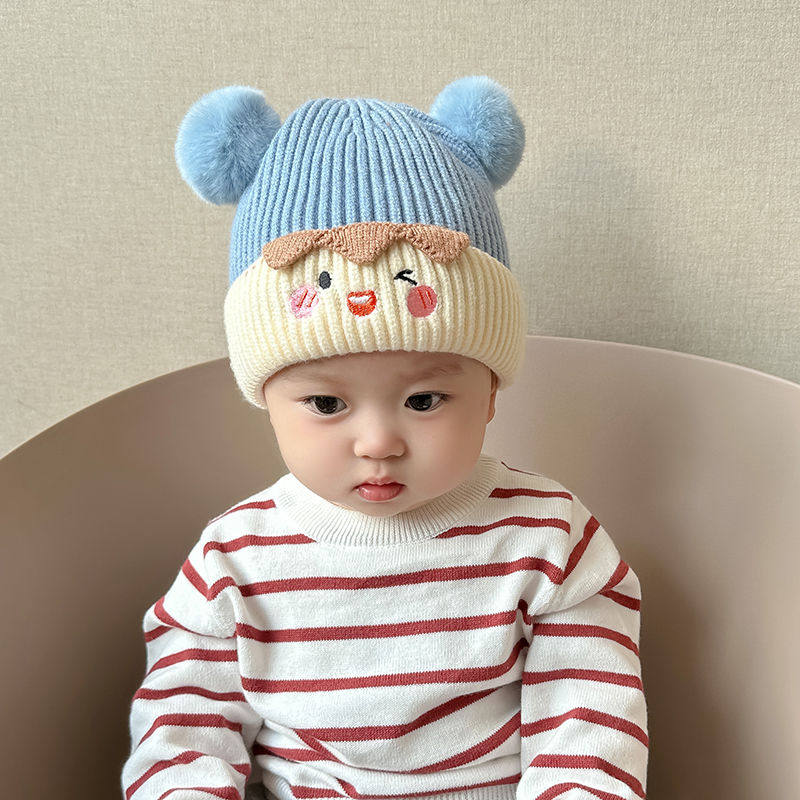 宝宝帽子秋冬款男女宝婴儿韩版可爱超萌毛线帽护耳保暖儿童针织帽,淘宝优惠券,粉丝福利购,淘宝优惠卷