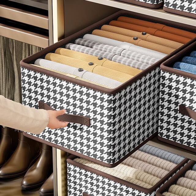 Clothing storage box household drawer wardrobe clothing fabric layering artifact folding pants storage basket sorting box