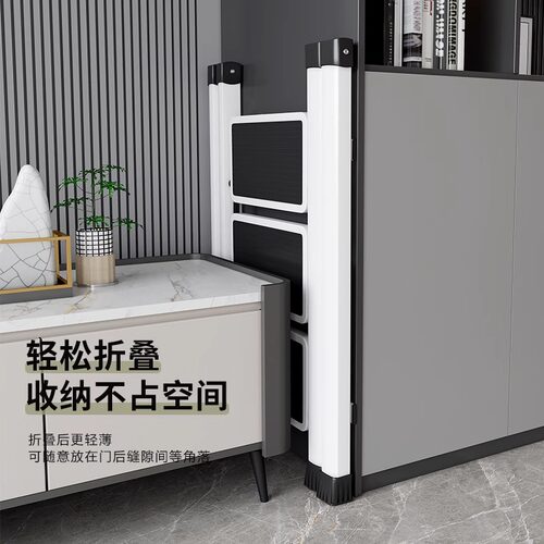 家用折叠梯子加厚多功能人字梯室内小型登高爬梯步楼梯花架梯防滑-图2