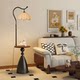 Cream style storage rack French integrated storage floor lamp