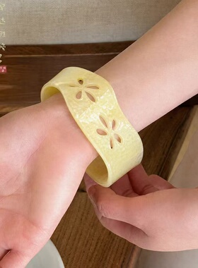 “海岛游” 风情夏日彩色手镯女y2k鬼马手环夸张叠戴宽版手饰品女