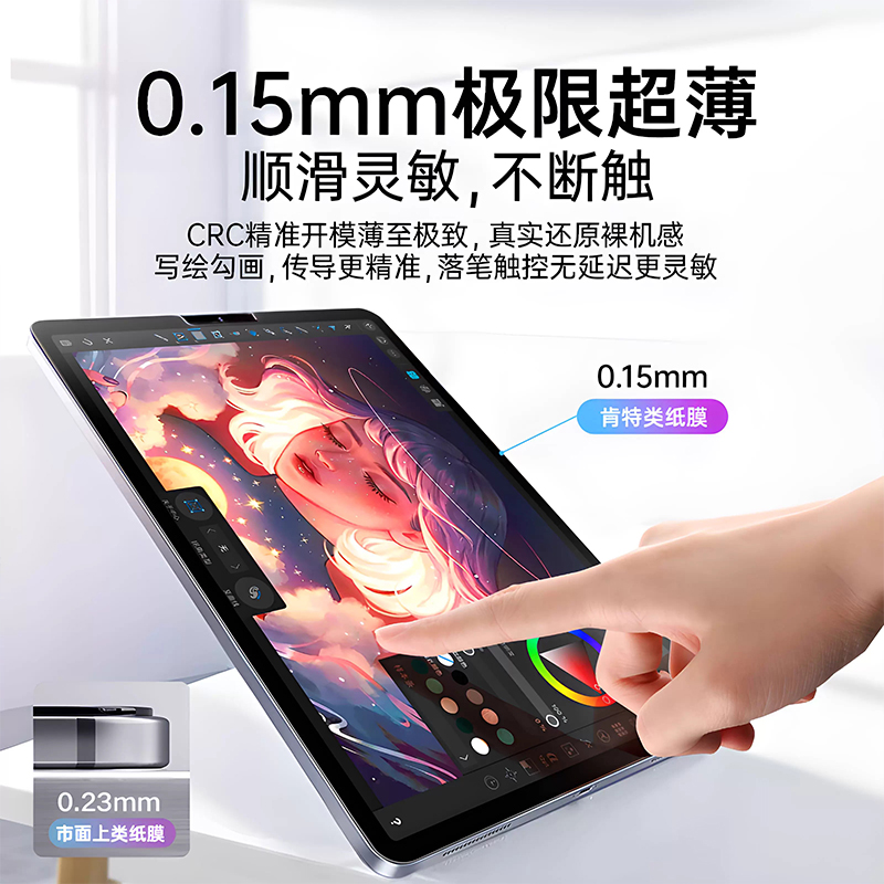 适用iPad类纸膜Air7磁吸2025新款11代平板mini7屏幕保护pro磨砂膜可拆卸13寸6/5粘贴钢化10手书写字9纸质 - 图1