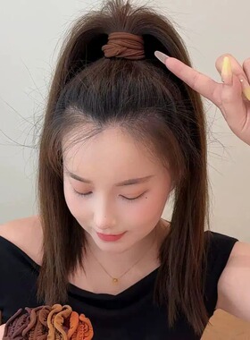 升级加粗木耳边发圈女扎高马尾