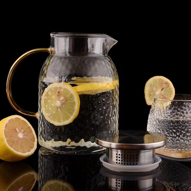 加厚玻璃水壶耐高温大容量装水瓶水杯冷水壶玻璃花茶壶家用高硼硅