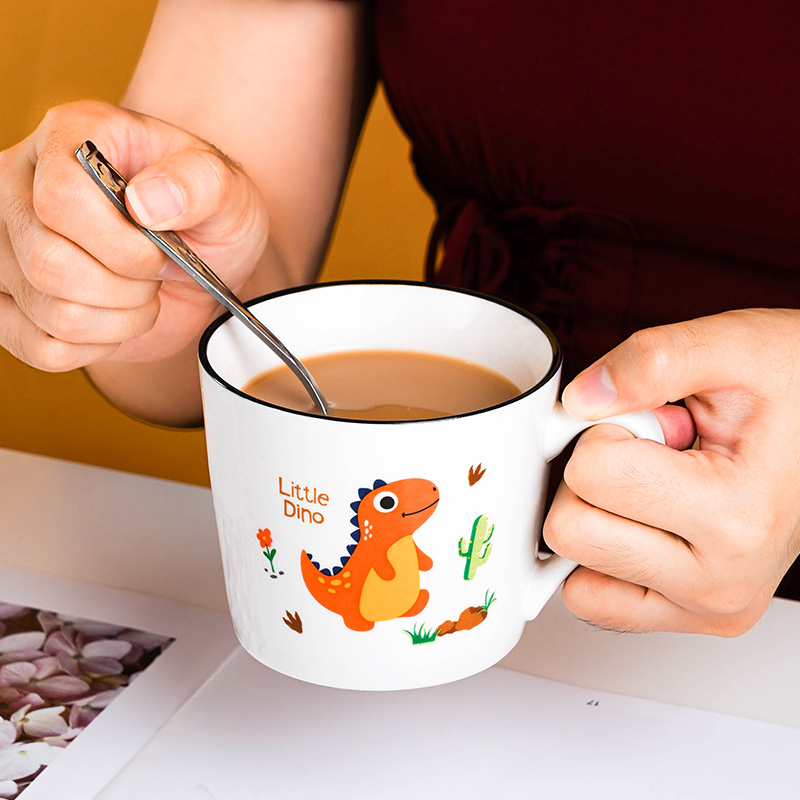 创意早餐杯子卡通陶瓷马克杯个性喝水杯家用咖啡杯男女茶杯办公室