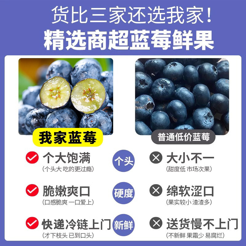 蓝莓脆云南大果当季水果高原新鲜顺丰包邮当季水果盒装现发新鲜