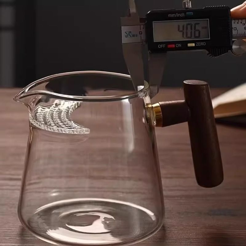 Glass Crescent Filter Fair Cup Tea Water Separation