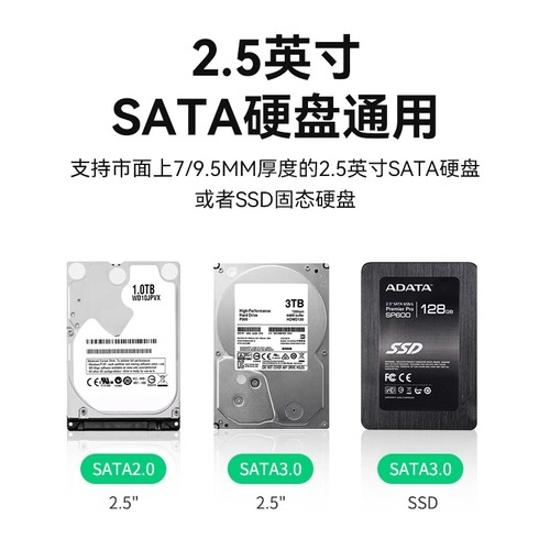 移动硬盘盒子25英寸外接typec机械固态sata笔记本usb30通用ssd