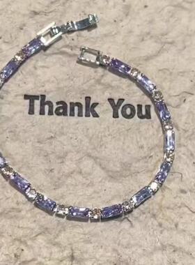 【紫色情迷】紫色超闪手链轻奢精致小众女高级感冷淡风高颜值手链