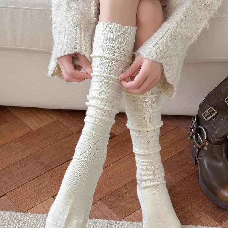 堆堆袜子女袜套秋冬针织腿套保暖长筒袜复古小腿袜搭配靴子过膝袜,淘宝优惠券,粉丝福利购,淘宝优惠卷