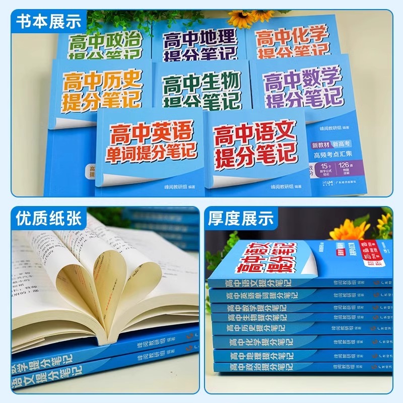 2024张雪峰高中提分笔记新教材新高考语文数学化学生物地理英语历政金榜题名同步知识讲解突破难点培优拔高一二三复习资料全国通用 - 图1
