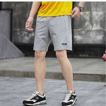 jeep casual shorts men's summer thin loose pure cotton five-point pants sports pants men's length mid-length pants 5 ຈຸດ